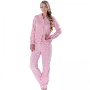 Kvinnor Printed Fleece Adult Pajama