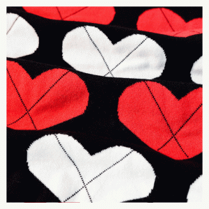 Custom Hearts Jacquard Ladies Tröjor Stickade