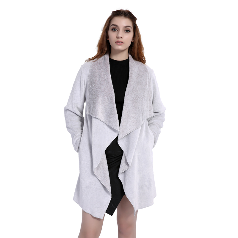 Vuxen Flannel Fleece Coats Kvinnor Fleece Cardigan Women Warm Jackets