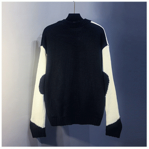 2019 Nytt vinterhöstmjölk Jacquard Tjockt garn Löst pullovertröja Skjorta