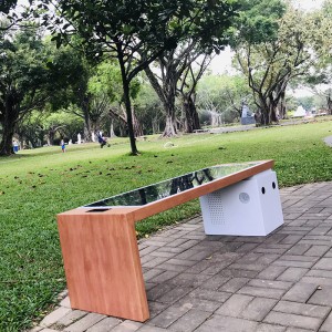 Solar Products Trending 2019 Backless Parkbänkstol Smart Street Furniture