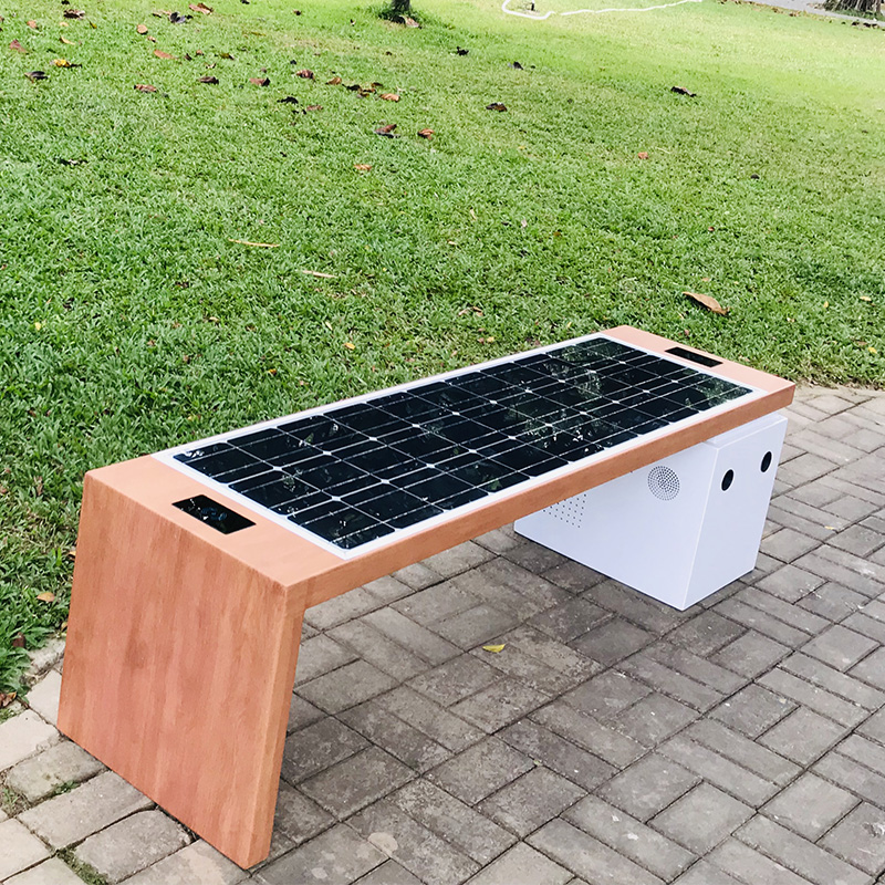 Solar Products Trending 2019 Backless Parkbänkstol Smart Street Furniture