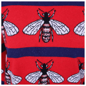 Custom OEM Bees Jacquard Kvinnors Tjocka Knit Pullover Tröjor Dongguan Knit Factory