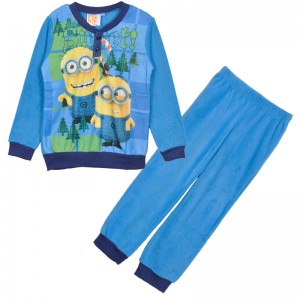Pojkar Tryckta Microfiber Fleece Cartoon Pyjamas Set