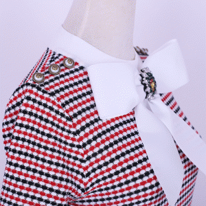 Sommar Fit Big Butterfly Knot Stripe Plaids Kvinnor Bodycon Sweater Dress