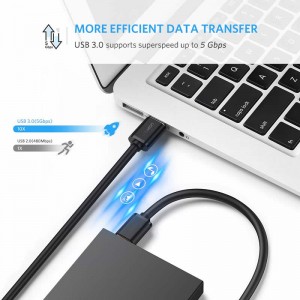USB 3.0 A till A-kabel A Man till Man Cable Cord för Data Transfer Hard Drive Enclosures