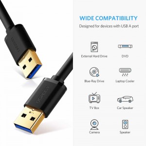 USB 3.0 A till A-kabel A Man till Man Cable Cord för Data Transfer Hard Drive Enclosures