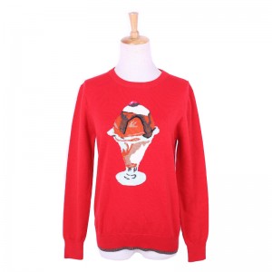 Custom Design Icecream Jacquard 100% bomull Pullovertröja