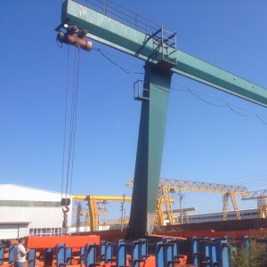 L-formade ben Enkla girder Gantry Crane med lyft
