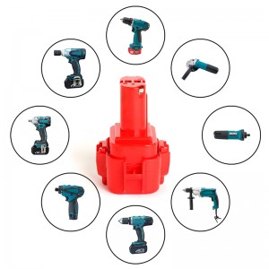 9102, 193977-7, 192595-8 9,6V 2000mAh Ni-Mh Batteripack för Makita Power Tool