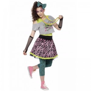 Kids Girls Tillbaka till 80-talet Wild Child Costume Dress Skirt Shirt grossist