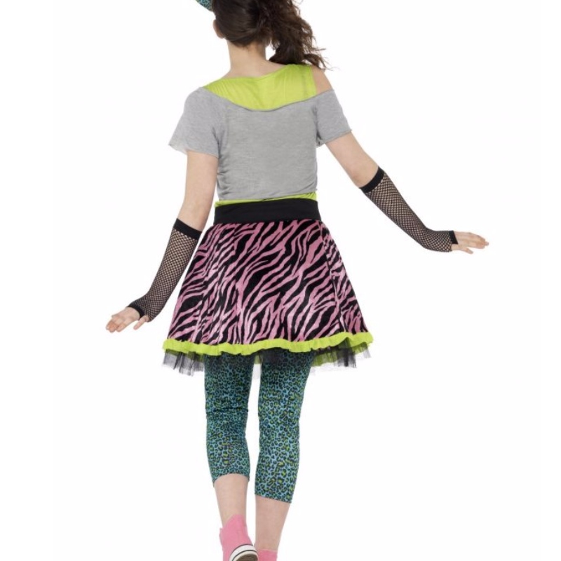 Kids Girls Tillbaka till 80-talet Wild Child Costume Dress Skirt Shirt grossist