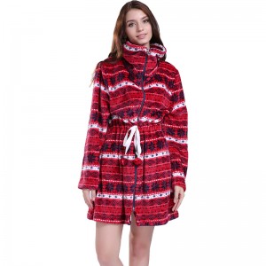Kvinnor tryckta Robes Flannel Fleece Pyjamas