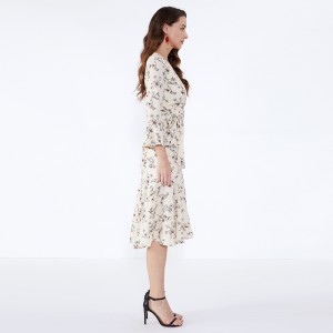 Blommig damkläder för kontorskläder Kvinnor Casual Prom Dress JCGJ190315070