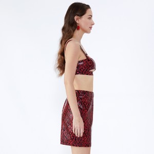 Leopard Tryckta Halter Short Sexiga Bandage Kvinnor Kläder Två Piece Set