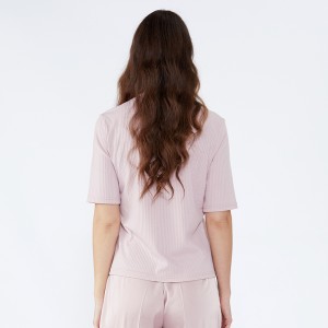 Office Simple Designs O Collar Striped Women Blouse and Shirt JCGJ190315083