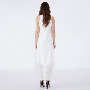 Roupas Femininas Vit Bomull Kläder Damklänning