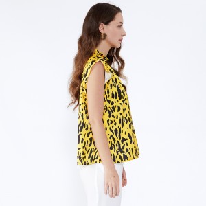 Marmor Print Halter Off Shoulder Women Sexy Vest Toppar SI5118