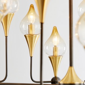 Nordic Modern Creative Iron Personality Glass ljuskrona