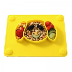 Skidbeständig obrännbar BPA Free Baby Feeding Skål Skivor