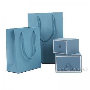 High-end Custom Handgjord Ring Packaging Smycken Papperskorg med handtag