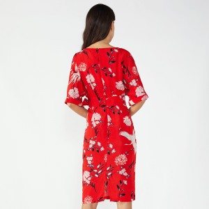 Senaste Patterns Ladies Custom One Piece Kvinnors Sommar Stickat Klänning