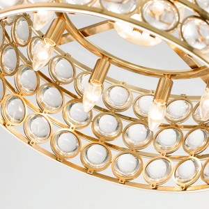 Nya nordiska moderna metallglas lyxiga hem Hotel ljuskrona Km2136