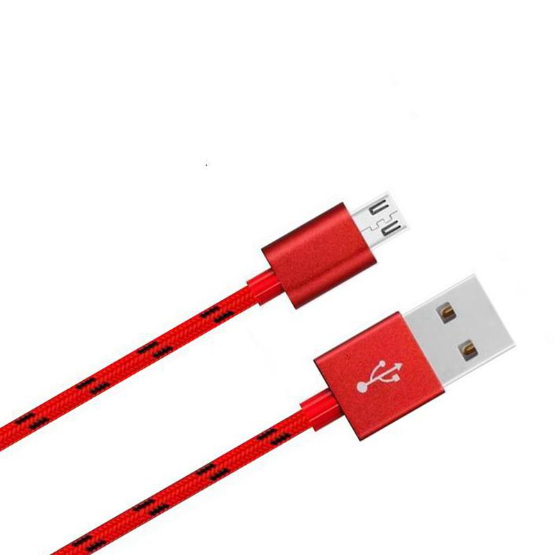 Mikro till usb Nylon flätad datakabel