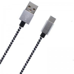 Typ C till USB Nylon Flätad datakabel