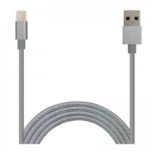 Ren, färgnylonbriadad datakabel Typ-C