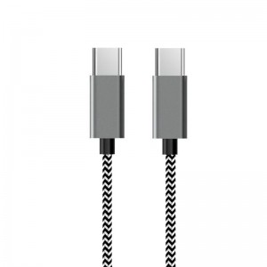 Typ-C till typ-C Nylon briaded datakabel