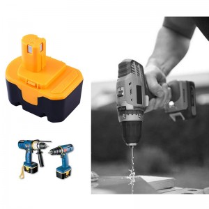 Ni-Cd 14.4V 1700mAh Uppladdningsbara batterier för batterier för Ryobi 1400144, 1400655, 1400656