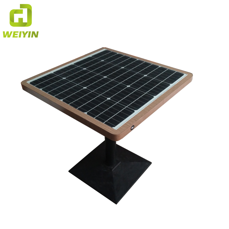 Solar Power Phone USB och trådlös laddning WiFi Hot Spot Smart Garden Table