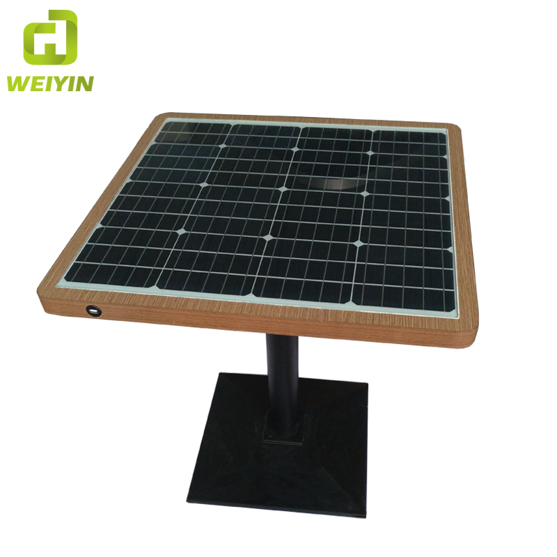 Solar Power Phone USB och trådlös laddning WiFi Hot Spot Smart Garden Table
