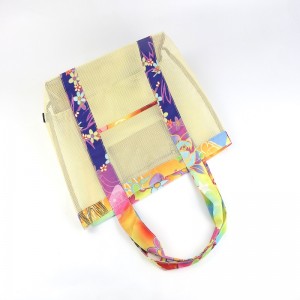 Partihandel reklam anpassad PVC mesh shopper väska