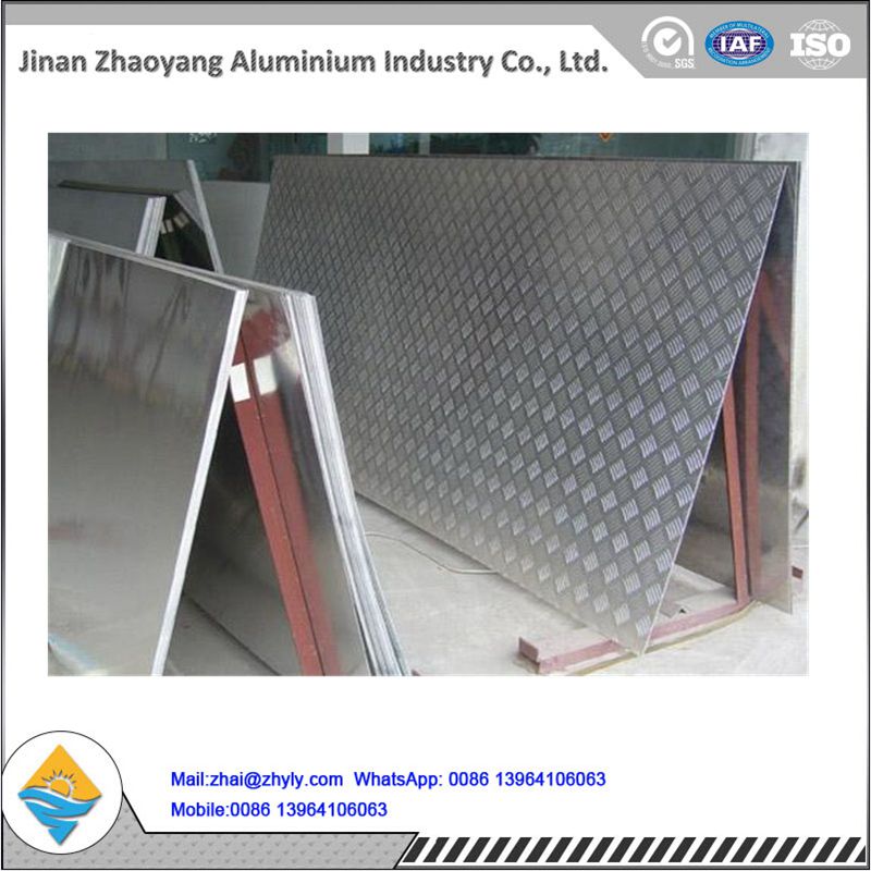 5052 5754 präglad aluminiumplatta (diamant / indikator / fem barer)