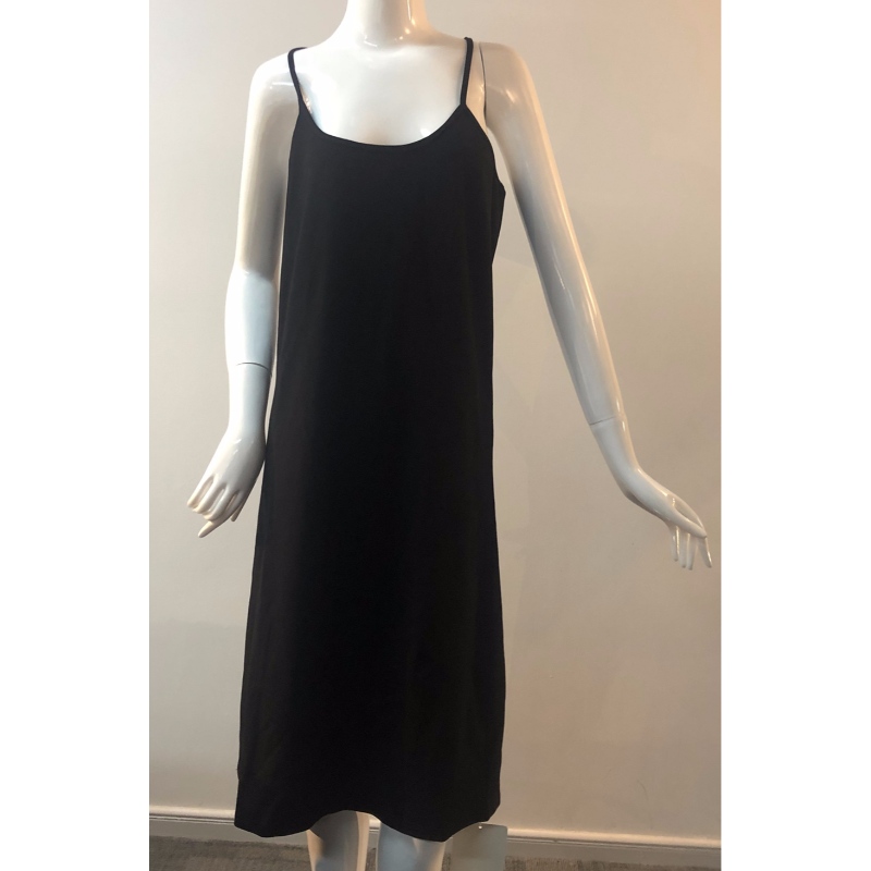 BLACK JERSEY SLIP DRESS TBWD0004