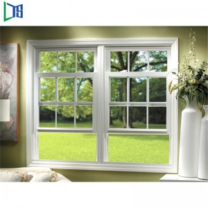 Pulverlackering Kontorsäkerhetslås Champagne Färg Vertikal Ram Glas Aluminium Glidande Fönster från Kina Tillverkare