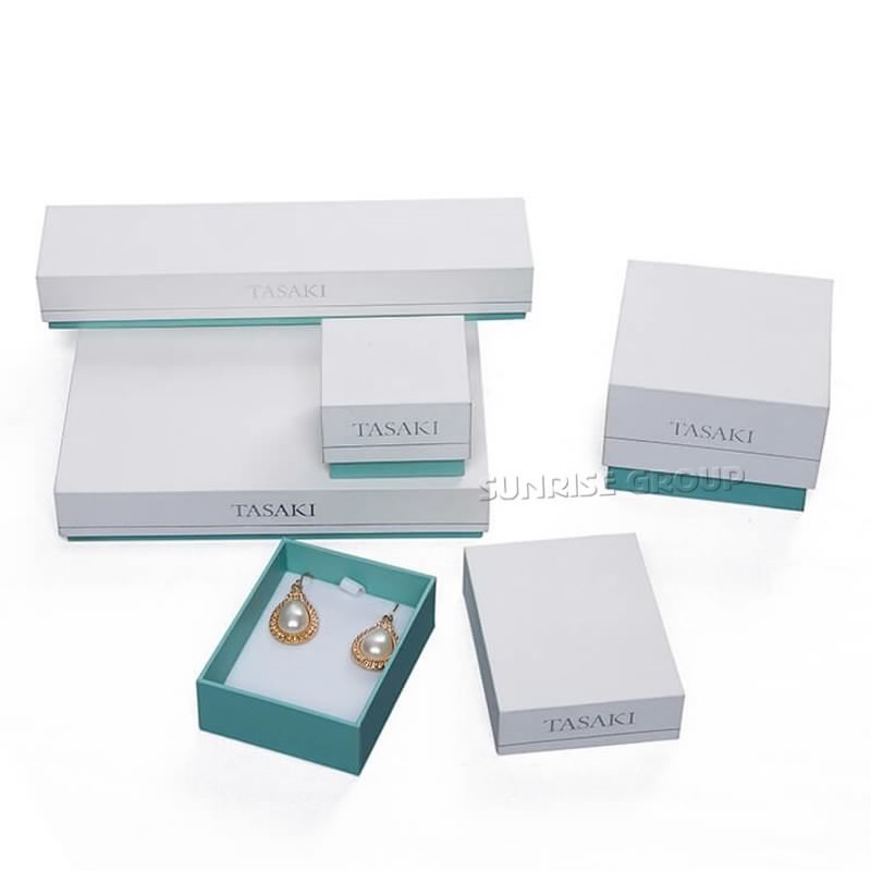 Green Printing Ring Packing Necklace Jewelry Gift Box