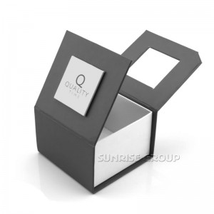 Sunrise Grey Color 1000g Grey Board Small Smyckesförpackningslåda med logotyp
