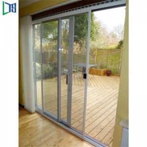 Glasdörrstillverkare Aluminiumdörrpulverbeläggning Fininshed med Mesh för kommersiell byggnad