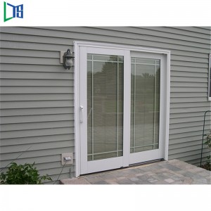 Dubbelglas Aluminium Skjutdörr Dubbel Säkerhetsglasdörrar med As2047 och Pulverlackering Slutförd