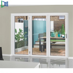 Exteriör Folding Door Hardware Industrial Aluminium Folding Dörr Aluminium Fönster Dörr
