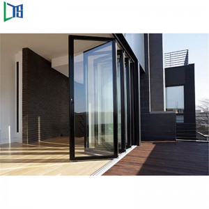 Kina Factory Produce Aluminium Alloy Bi-Fold Dörrar Hinged Bi Folding Dörr för Commercial Grade Building