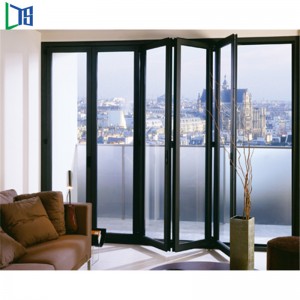 Kina Factory Produce Aluminium Alloy Bi-Fold Dörrar Hinged Bi Folding Dörr för Commercial Grade Building