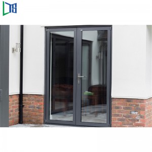 Dubbelglasat aluminiumglas gångjärn dörr design trädgård swing franska dörr exteriör gångjärn dörr