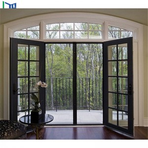 Dubbelglasat aluminiumglas gångjärn dörr design trädgård swing franska dörr exteriör gångjärn dörr