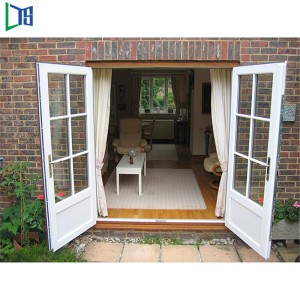 As2047 Aluminium Skyddsdörr med Pulverlackering Grå och Dubbel Låg-E Glasskyddsvätska och Ljudbevis