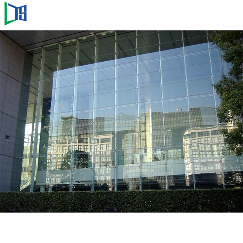 Anpassad högkvalitativ och enkel installation Aluminium Glas Gardin Vägg med Dubbelglas