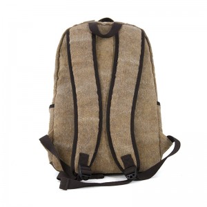 19SC-7748D OEM mjukt mode ryggsäck bärbar dator, äkta läder + dukmaterial, datorväska företag bärbar ryggsäck